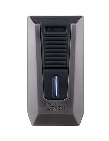 Зажигалка сигарная Colibri Slide (двойное пламя), черная-оружейная сталь LI850T12 - купить в интернет-магазине Havana Smoke