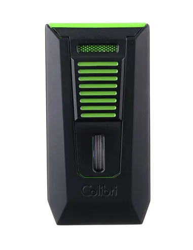 Зажигалка сигарная Colibri Slide (двойное пламя), черно-зеленая LI850T16 - купить в интернет-магазине Havana Smoke