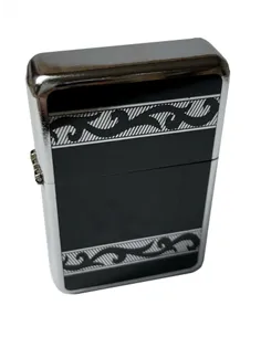 03129 Зажигалка бензиновая FARO Z16 хром полированный/черная "Baroque 2"