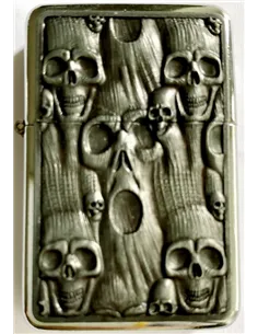 03141 Зажигалка бензиновая FARO Z16 "Skulls 2"