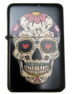 03188 Зажигалка бензиновая FARO Z16 "Skull 3"