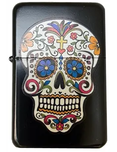 03189 Зажигалка бензиновая FARO Z16 "Skull 4"