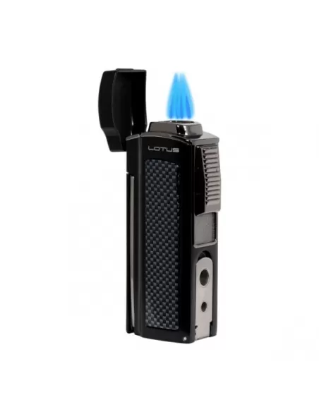 Зажигалка Lotus Dominator Black Matte & Carbon Fiber Настольная LBLT20000