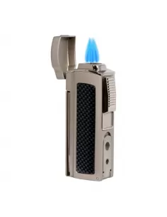 Зажигалка Lotus Dominator Nickel Matte & Carbon Fiber Настольная LBLT20010