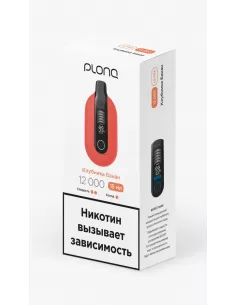 Электронная сигарета Plonq Ultra Клубника Банан, 12 000 затяжек
