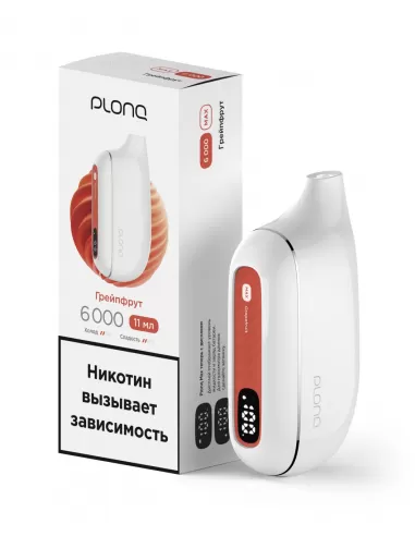 Электронная сигарета Plonq Max Грейпфрут, 6000 затяжек