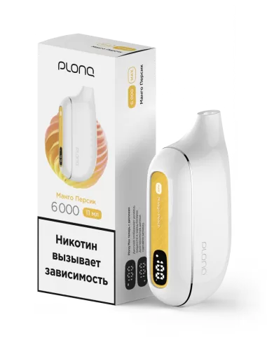 Электронная сигарета Plonq Max Манго Персик, 6000 затяжек