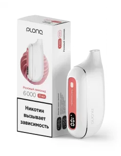 Электронная сигарета Plonq Max Розовый Лимонад, 6000 затяжек