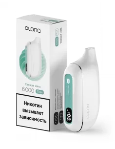 Электронная сигарета Plonq Max Свежая мята, 6000 затяжек