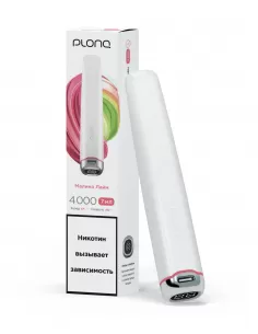 Электронная сигарета Plonq Plus Pro Малина Лайм, 4000 затяжек