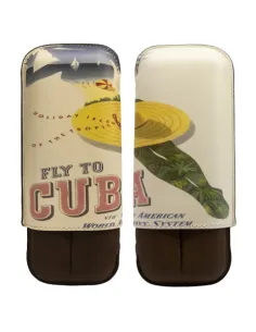 Футляр Fly To Cuba Bourbon на 2 сигары (Франция)