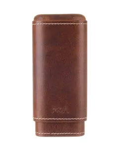 Чехол P&A на 3 сигары Черчилль Коричневый, натуральная кожа и кедр - купить в интернет-магазине Havana Smoke