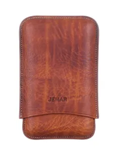Чехол Jemar на 3 сигары, натуральная кожа - купить в интернет-магазине Havana Smoke