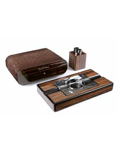 Набор сигарных аксессуаров Gentili SET-SV10-Croco-Brown