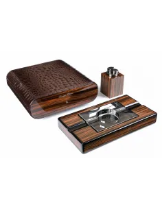 Набор сигарных аксессуаров Gentili SET-SV20-Croco-Dark