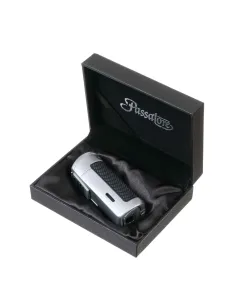 Зажигалка сигарная Passatore с пробойником, двойное пламя, хром 234-502