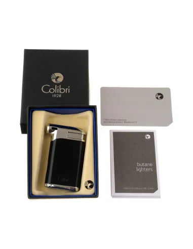 Зажигалка трубочная Colibri Pacific с тампером, матовый черный-хром LI400C5