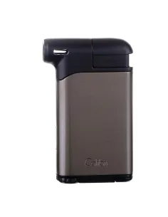 Зажигалка трубочная с тампером Colibri Pacific, оружейная сталь-черный LI400C8