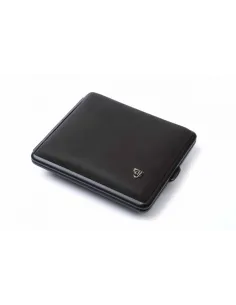 Портсигар Stoll на 18 сигарет, натуральная кожа, Черный нубук - купить в интернет-магазине Havana Smoke