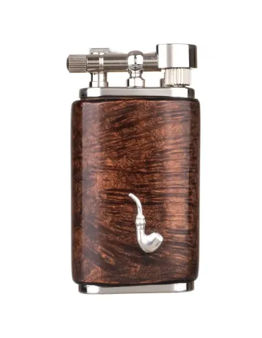 Зажигалка трубочная Mastro de Paja, серебро и бриар 1401 - купить в интернет-магазине Havana Smoke