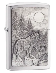 Зажигалка Zippo 20855 - Timberwolves - Brushed Chrome