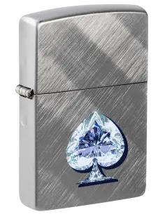 Зажигалка Zippo 46472 - Gleaming Spade - Diagonal Weave