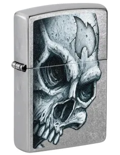 Зажигалка Zippo 46587 - Skull and Flame - Street Chrome