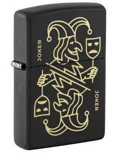 Зажигалка Zippo 46290 - Masked Joker - Black Matte