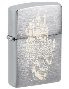 Зажигалка Zippo 46477 - Skull Castle - Brushed Chrome