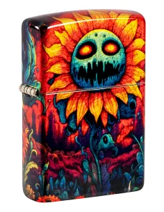 Зажигалка Zippo 46267 - Spooky Sunflower - 540 Tumbled Brass