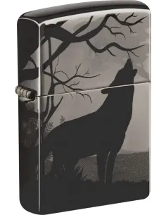 Зажигалка Zippo 49188 - Wolves - Black Ice®