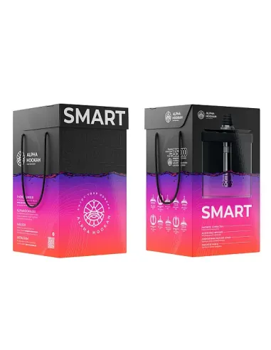 ALPHA HOOKAH - SMART BOX (КОМПЛЕКТ: ШАХТА, КОЛБА, БЛЮДЦЕ, ШЛАНГ, МУНДШТУК, УПЛОТНИТЕЛИ)