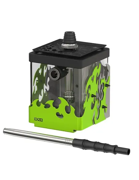ALPHA HOOKAH - SMART EXZO TRIBAL LIME (ШАХТА,КОЛБА,БЛЮДЦЕ,ШЛАНГ,МУНДШТУК,УПЛОТНИТЕЛИ,ПОДСВЕТКА)