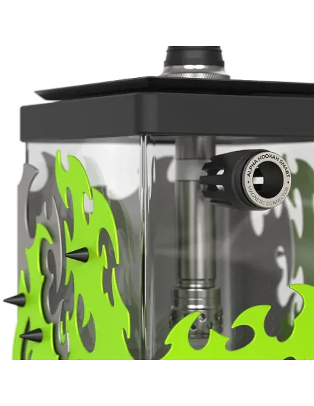 ALPHA HOOKAH - SMART EXZO TRIBAL LIME (ШАХТА,КОЛБА,БЛЮДЦЕ,ШЛАНГ,МУНДШТУК,УПЛОТНИТЕЛИ,ПОДСВЕТКА)