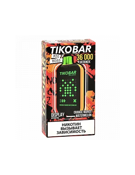 Tikobar Big Boss  36.000 затяжек - Апельсин  Манго  Арбуз (1 шт.)