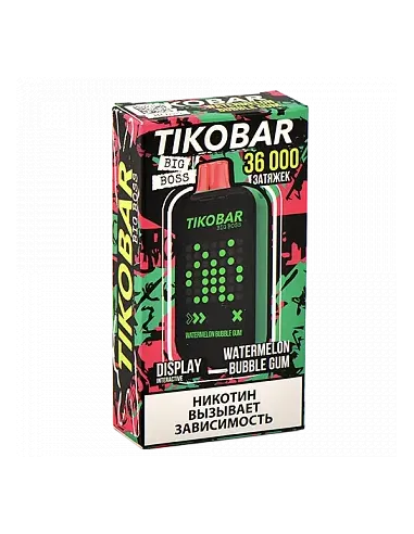 Tikobar Big Boss  36.000 затяжек - Арбузная жвачка (1 шт.)
