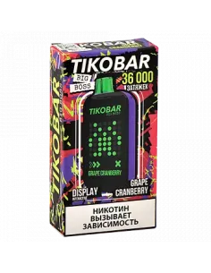 Tikobar Big Boss  36.000 затяжек - Виноград  Клюква (1 шт.)