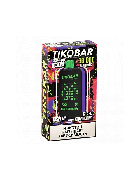 Tikobar Big Boss  36.000 затяжек - Виноград  Клюква (1 шт.)