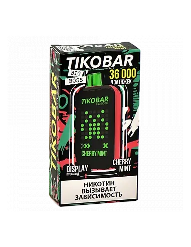 Tikobar Big Boss  36.000 затяжек - Вишня  Мята (1 шт.)