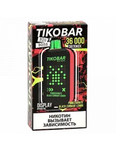 Tikobar Big Boss  36.000 затяжек - Гранат  Чёрная смородина  Лимон (1 шт.)