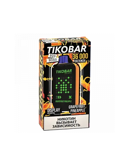 Tikobar Big Boss  36.000 затяжек - Грейпфрут  Ананас (1 шт.)
