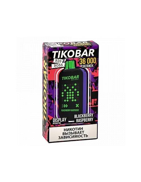 Tikobar Big Boss  36.000 затяжек - Ежевика  Малина (1 шт.)