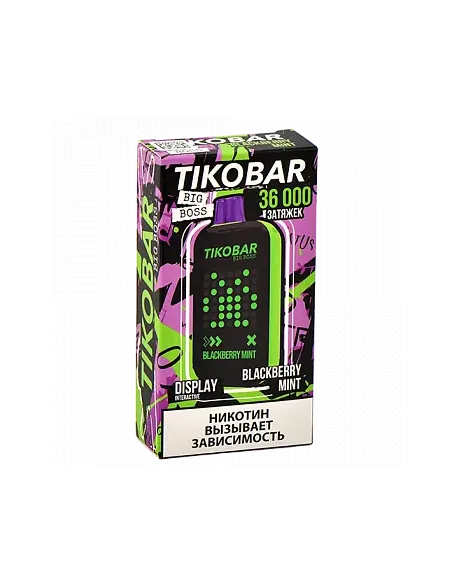 Tikobar Big Boss  36.000 затяжек - Ежевика  Мята (1 шт.)