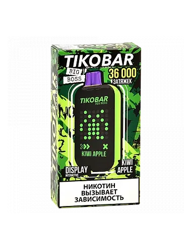 Tikobar Big Boss  36.000 затяжек - Киви  Яблоко (1 шт.)