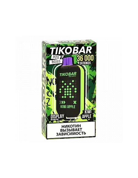 Tikobar Big Boss  36.000 затяжек - Киви  Яблоко (1 шт.)