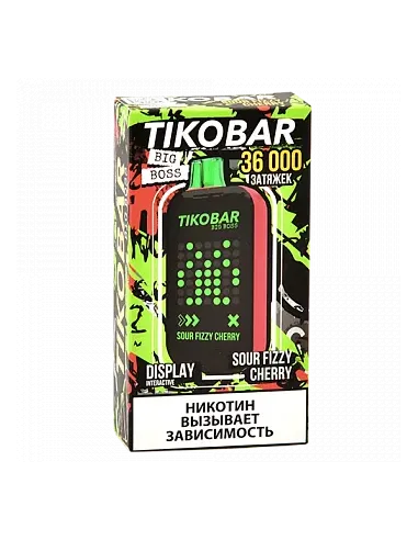 Tikobar Big Boss  36.000 затяжек - Кислая вишнёвая шипучка (1 шт.)