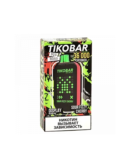 Tikobar Big Boss  36.000 затяжек - Кислая вишнёвая шипучка (1 шт.)