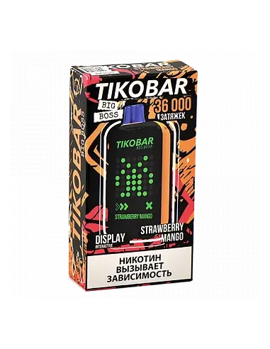 Tikobar Big Boss  36.000 затяжек - Клубника Манго (1 шт.)