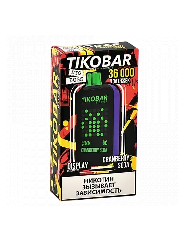 Tikobar Big Boss  36.000 затяжек - Клюквенная содовая (1 шт.)