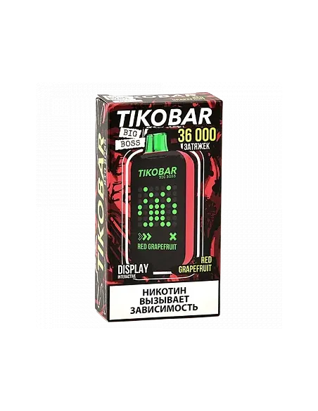 Tikobar Big Boss  36.000 затяжек - Красный грейпфрут (1 шт.)